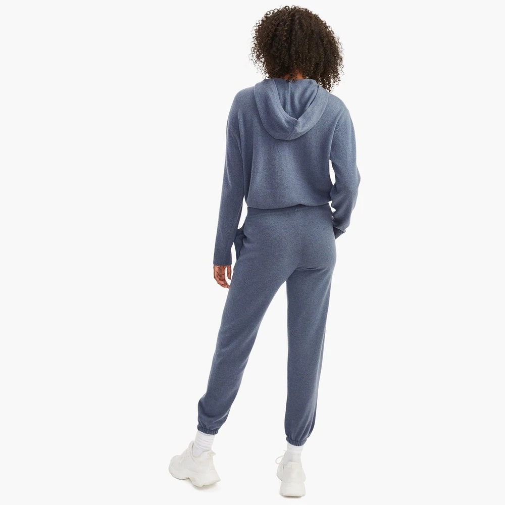 Naadam Recycled Cashmere Jogger Slate Blue Loungewear NWT